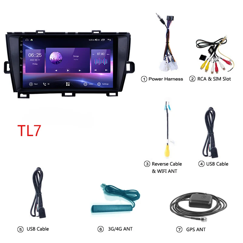 8G+128G QLED 1280*720 For Toyota Prius Android 12 Radio 2009 2010 2011 2012 2013 Multimedia Stereo Car DVD Player GPS Navigation images - 6