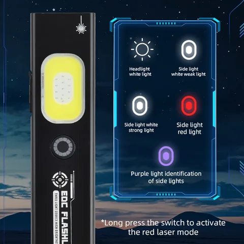 Многофункциональный магнитный портативный фонарик 550 люмен