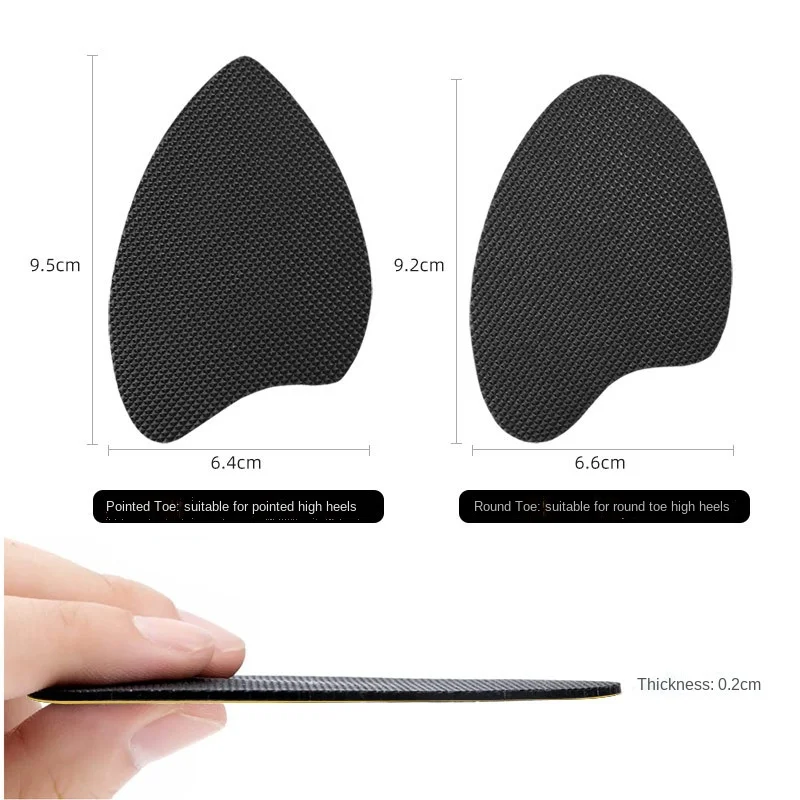 6 Pcs Shoe Sole Sticker Anti-Slip for Sandal High Heel Shoes Front Mat Forefoot Pad Grip Protector Accessories Lover Gift Insert