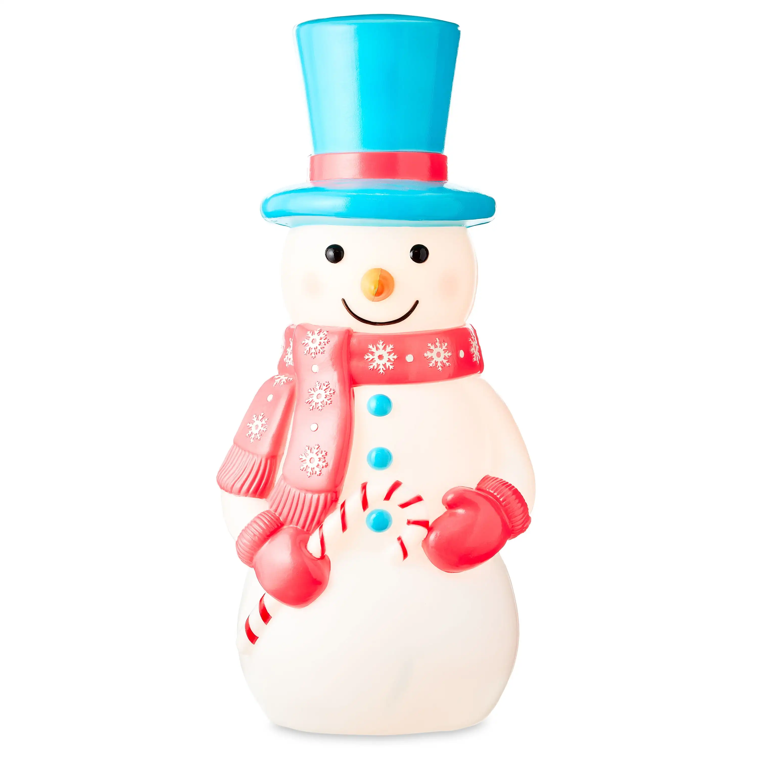 

Lighted Blow Mold Snowman Indoor/Outdoor Christmas Decoration, 32 in, Multi-Color