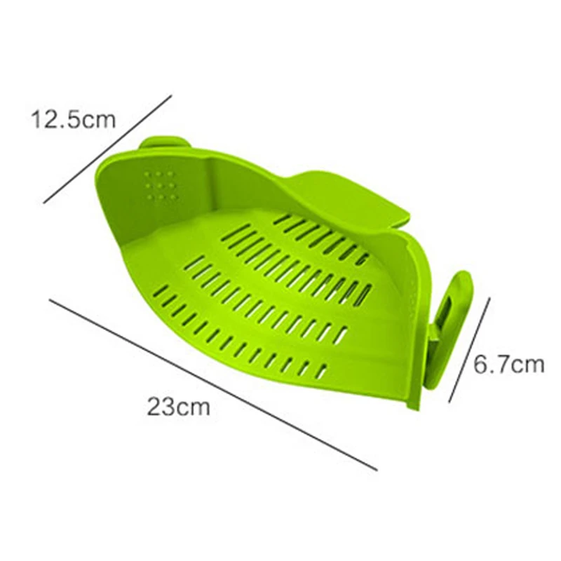 pot bowl funnel strainer wide mouth silicone kitchen tool rice noodles washing colander household gadget leakproof drainer free global shipping