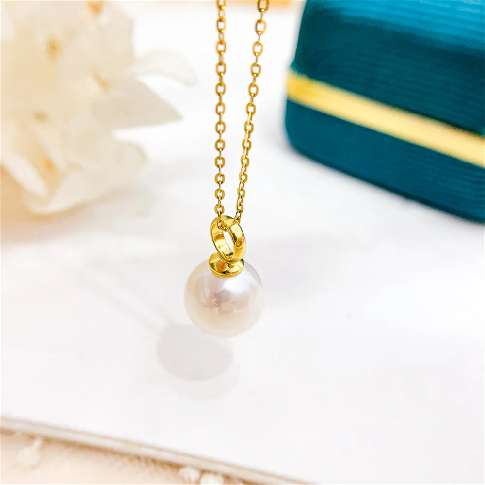 

S925 Sterling Silver Pearl Pendant Settings Blank/Base For DIY Pendant Jewelry Making Accessories Suitable for 7-11mm Bead