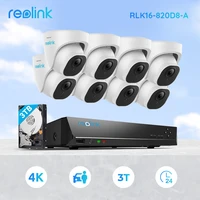 reolink rlk16 820d8 a smart poe camera system 16ch nvr plus 8pcs 4k dome poe cameras featured with humancar detection