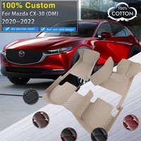 car floor mats for mazda cx 30 dm 2020 2021 2022 cx30 cx 30 waterproof rug durable carpet leather mat full set car accessories
