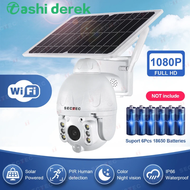 

ST-S588-2M-Wi-Fi беспроводная Солнечная камера с низким энергопотреблением HD 1080P Камера видеонаблюдения IP66 Водонепроницаемая с функцией ночного в...