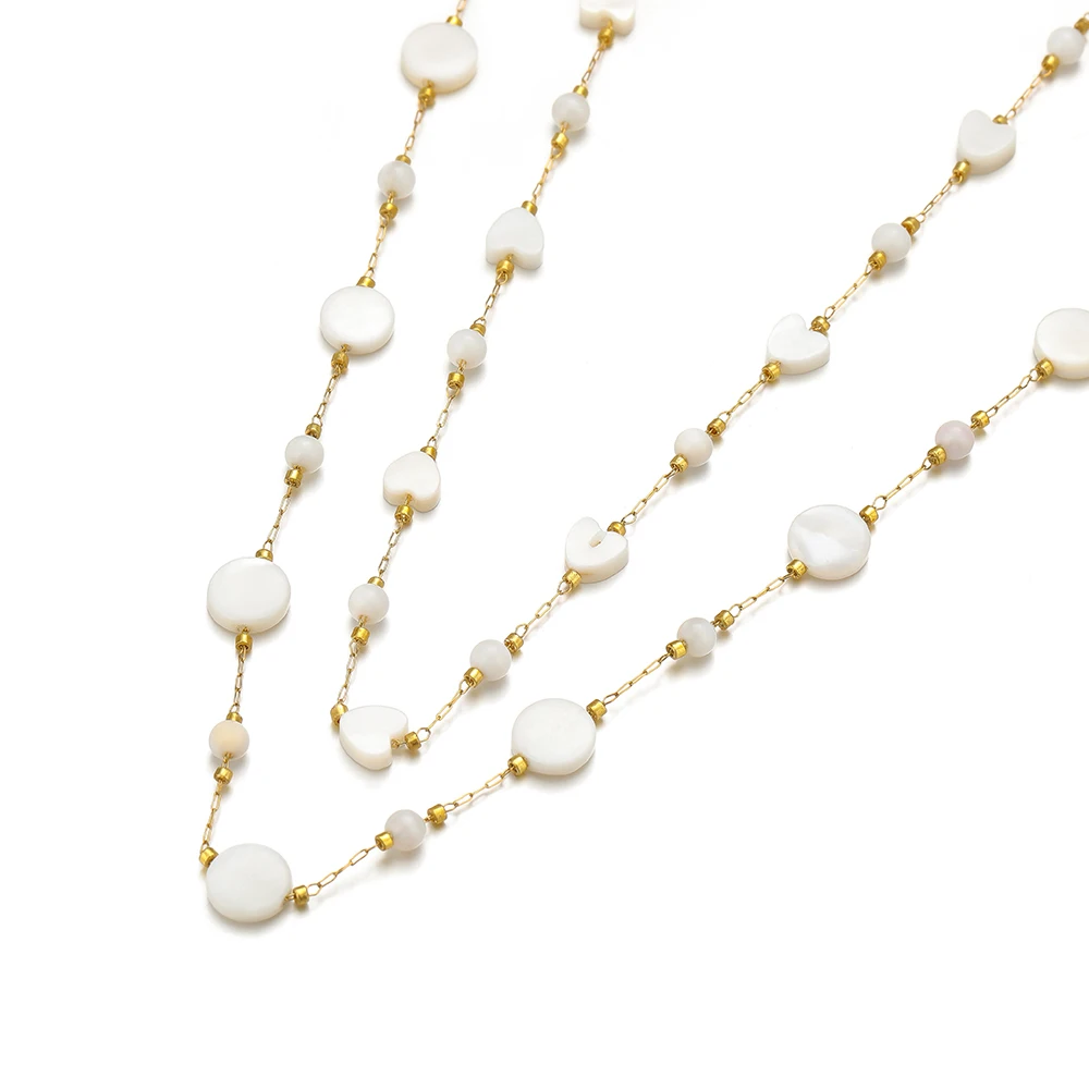 1 метр сердце звезда ракушки цепи из нержавеющей стали ручной работы для DIY нежные