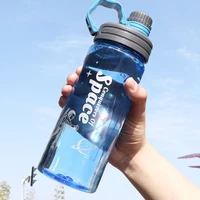 1500ml blue sports water bottle anti drip free bpa water bottle with scale water bottle suitable for running outdoor fitness