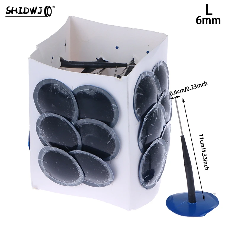 

24 шт. 3/4, 5/6 мм пневматическая ногтевая пленка в виде гриба, пленка для холодной покраски автомобильных шин, резиновая сшивальная машина, комплект для ремонта колес, встраиваемая пробка