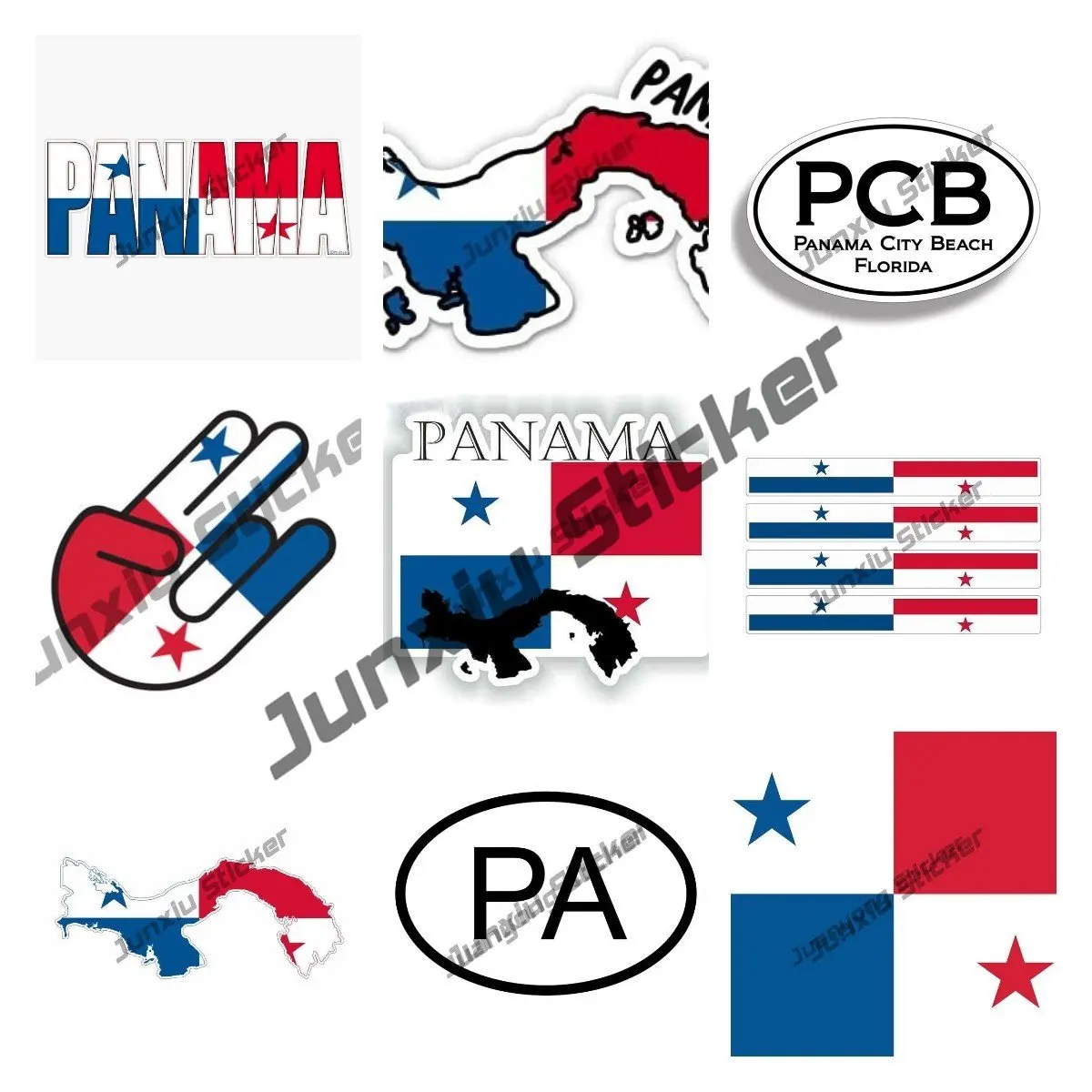

Panama Map with Flag Vinyl Sticker Panama country code PA Flag Car Sticker Shocker Personality Motorcycle Reflective Decal
