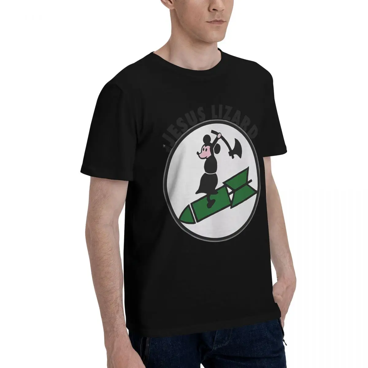 The Jesus Lizard Rock Punk Mouse Design Meme 1 100% хлопок повседневные дышащие удобные топы мужские