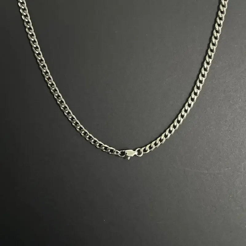 Новое ожерелье из чистого титана TA1 шлифовальное шесть сторон 4 1 мм