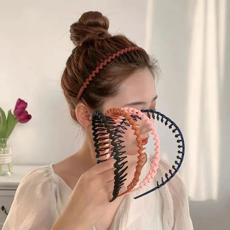 

Hair Hoop Female Headband Girls Frosted Serrated Hair Accessories Toothed Hairband Pressing Hair Head Buckle Hair Strap