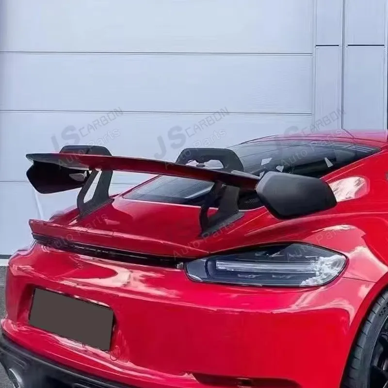 Для porsche 718 987 Cayman Boxster GT4 RS Стиль Углеродное волокно Задний спойлер Автомобильный