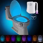 Умный светильник для туалета, 8-16 цветов, цветной яркий ночник, Индукционная лампа для корпуса ванной, туалета, инструмент для одежды, светодиодный светильник