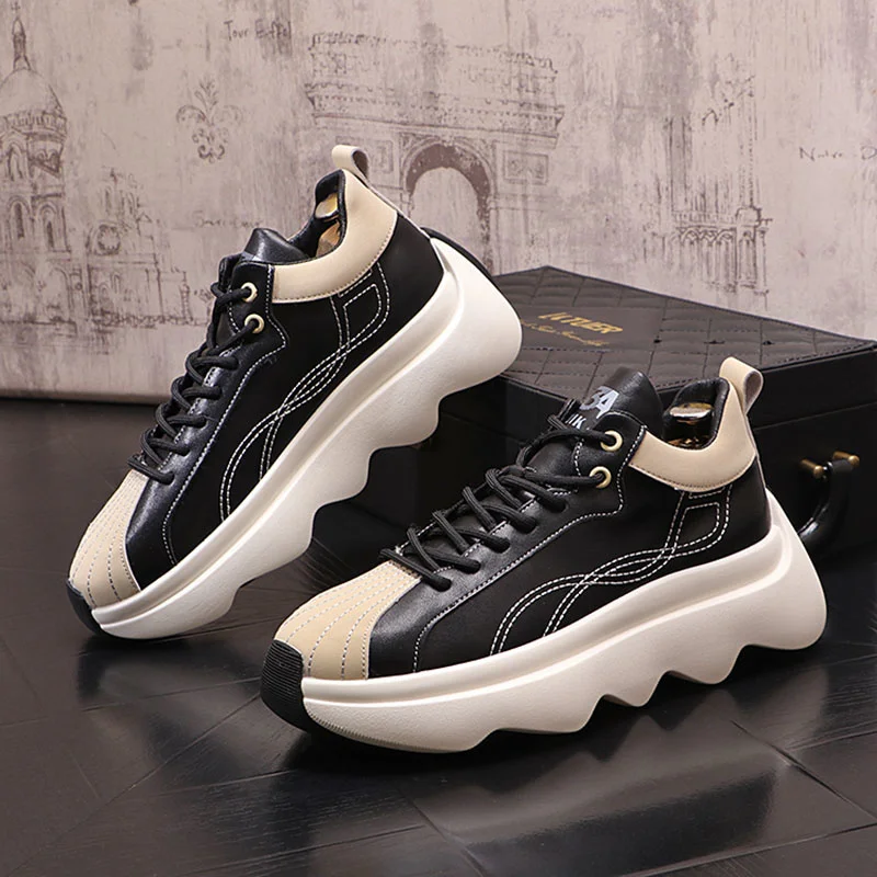 

2023 Brand Original 2023 Luxury Original Designer Shoes Everyday Fashion All Match White Casual Loafers For Men Thick Bottom F