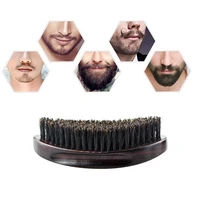 2022 new brush boar bristle for mens mustache shaving comb face massage facial hair cleaning brush beech comb