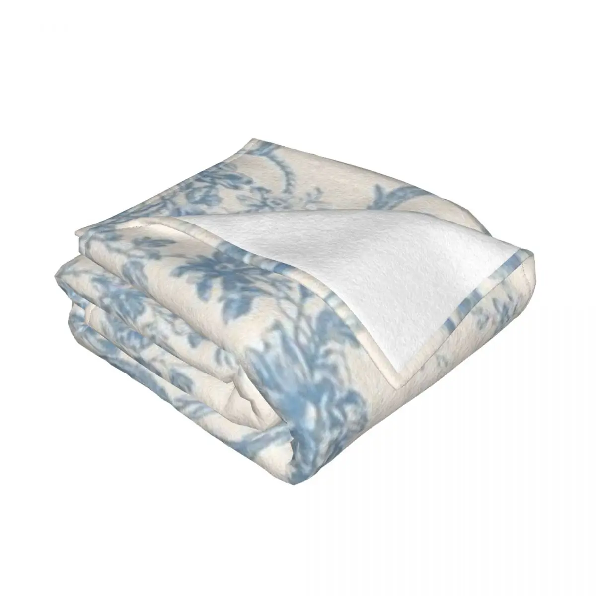 Ультра-мягкое Флисовое одеяло с цветочным рисунком французского синего цвета
