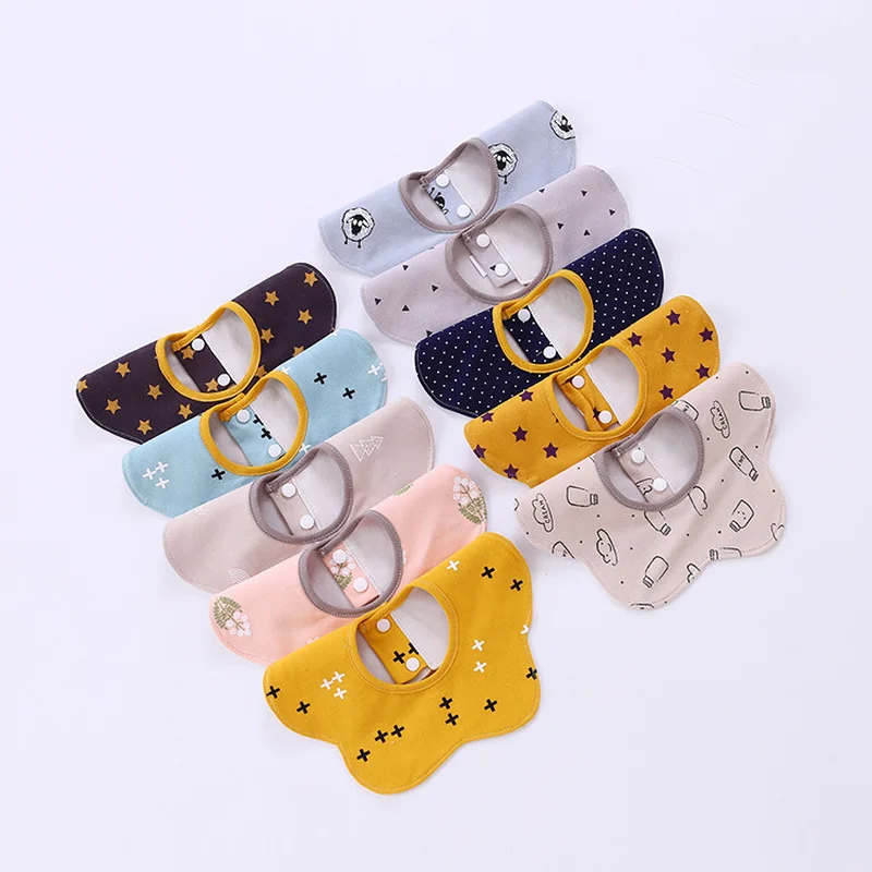 

Baby Waterproof Bibs Cotton Cloth Bibs Saliva Towel Rotating Baby Babador Feeding Smock Infant Burp Cloths Bandana Bibs