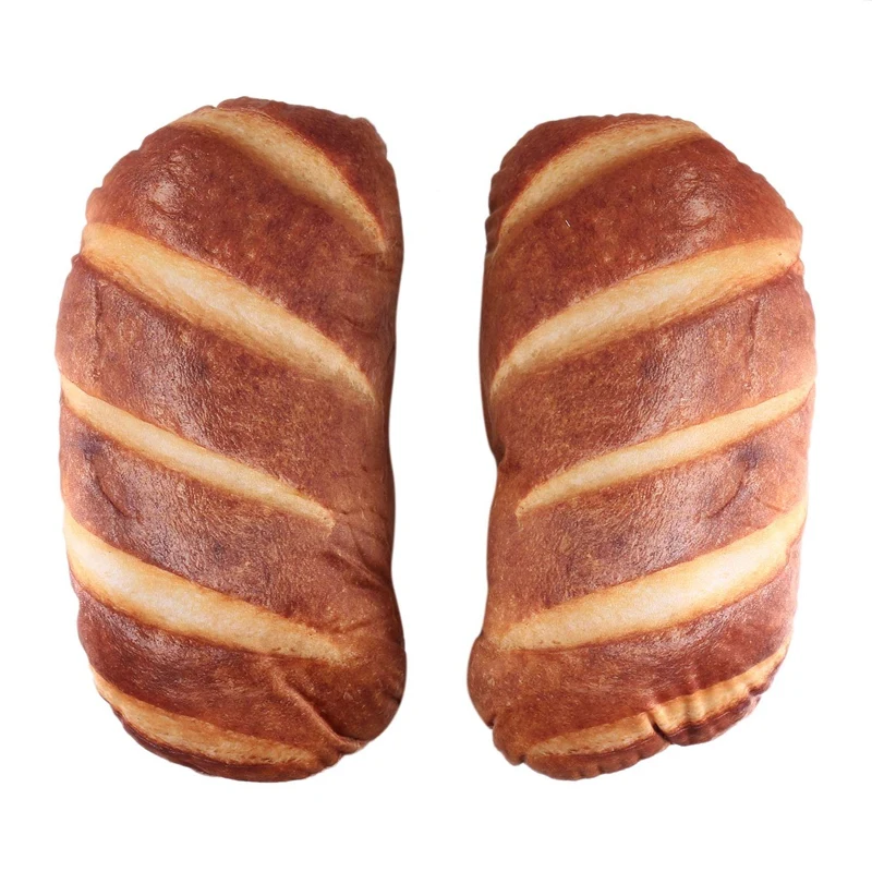 

2 шт., плюшевые подушки в форме хлеба