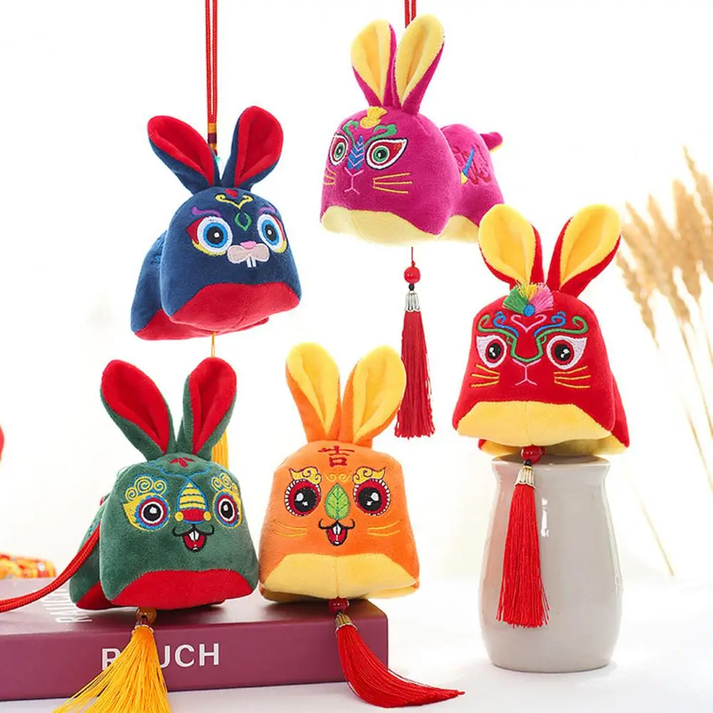 

Плюшевый креативный благоприятный пятерый счастливый кролик кукла уютная плюшевая игрушка Китайская народная традиционная тенденция для ...