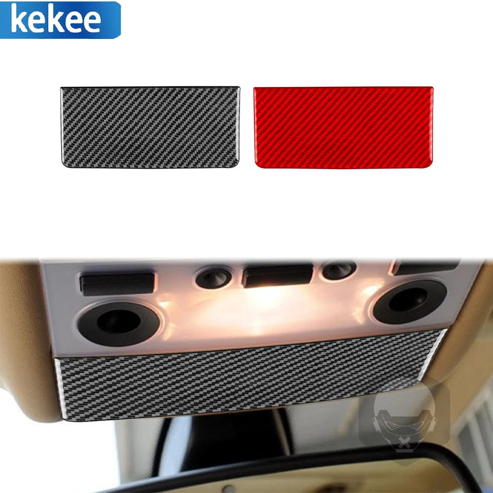 

For BMW 7 Series E65 2002-2008 Real Carbon Fiber Front Reading Light Panel Trim Sticker Decorat Car Interiors Decorative