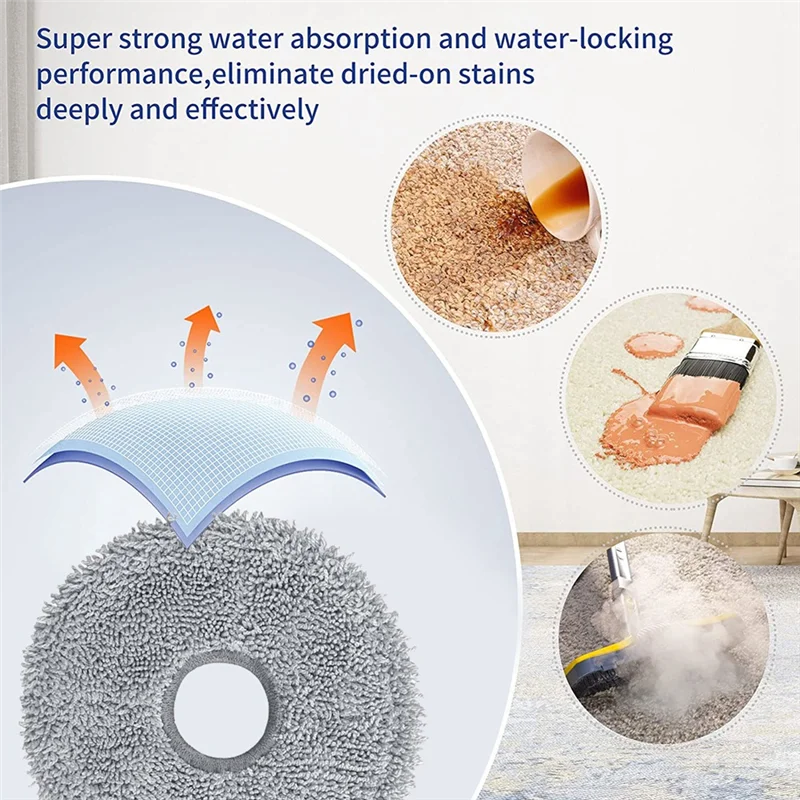 4 шт. моющаяся ткань для швабры робота-пылесоса Xiaomi 3S B108CN/2Pro B113CN запасные части