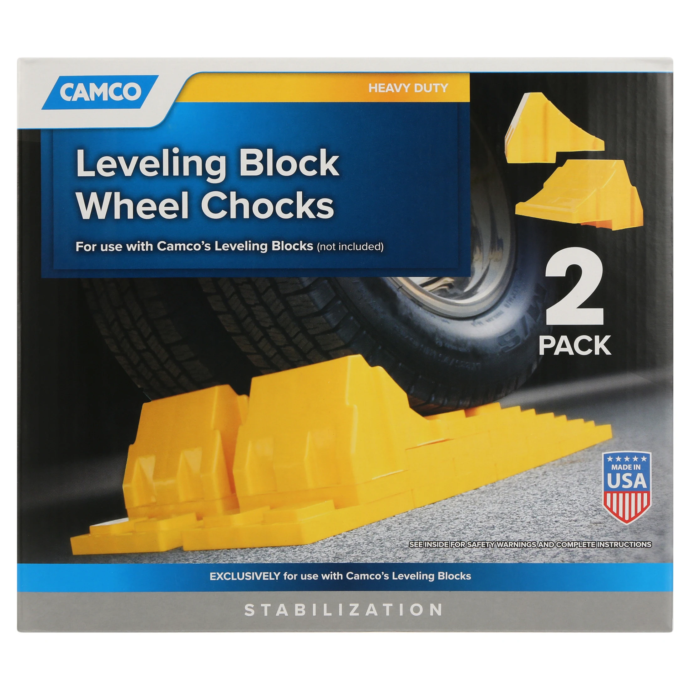 

Leaving Block Wheel Chocks, Yellow, 2-Pack
