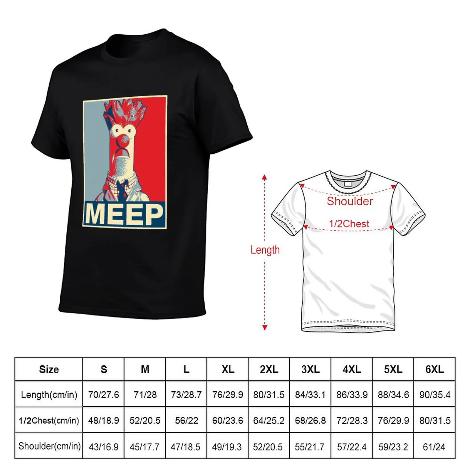 Футболка Beaker Meep Pop Art, повседневная футболка больших размеров (art.: 3920dbecdfa79) - 3920dbecdfa79