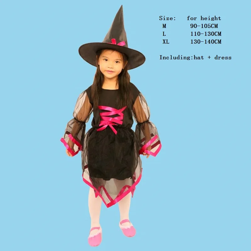 Kids Girls Witch Cosplay Costume For Children Stage Performance Costumes Party Fancy Dress Purim Halloween Masquerade | Тематическая