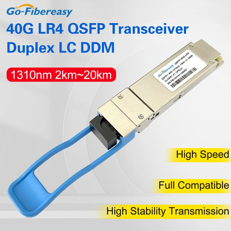 QSFP 40Gb LC 10km/20 модуль приемопередатчика частотной манипуляции, км 40GBASE-LR4 QSFP + 1310nm DDM волоконно-оптический модуль для Mikrotik,TP-Link оптическое оборудование