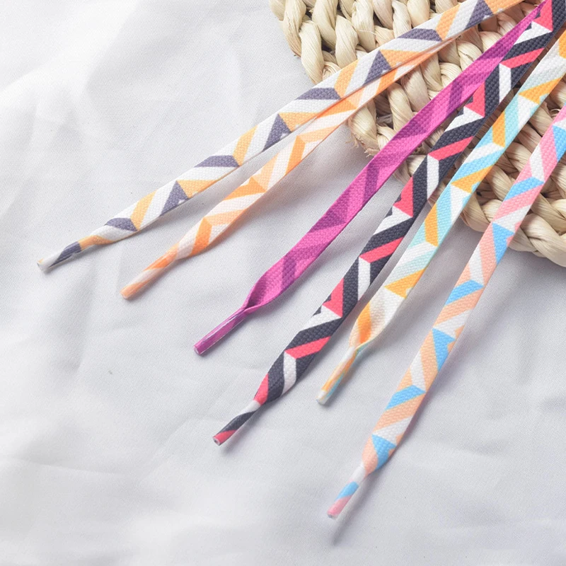 Ice Cream Colorful Shoe Laces Tennis Flat Gradient Shoelaces For Sneakers Rainbow High Sports Shoelace Women Man Shoestrings