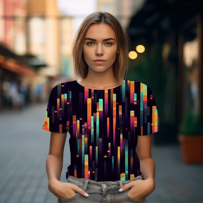 

Крутые футболки с 3D-принтом, летняя Классическая свободная футболка, Уличная Повседневная футболка с коротким рукавом, женская футболка большого размера