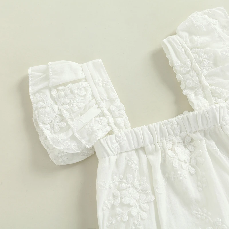 Комбинезоны для маленьких девочек комбинезоны с вышивкой цветочным узором