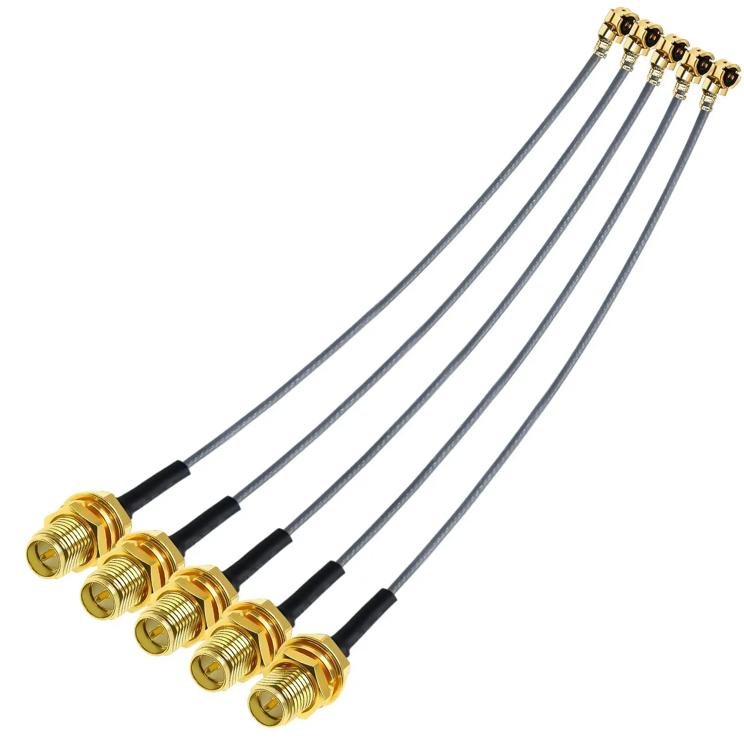 5 шт. удлинительный кабель IPX к RPSMA RP-SMA женский IPEX UFL RF WiFi косичка серый 1 13 мм