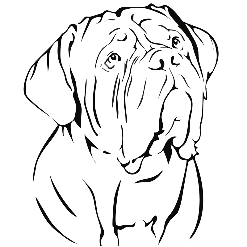 

Car Sticker Jdm styling Window Bumper Decal KK Vinyl Jdm Euro Drift Funny Dogue De Bordeaux French Mastiff Dog 15cm