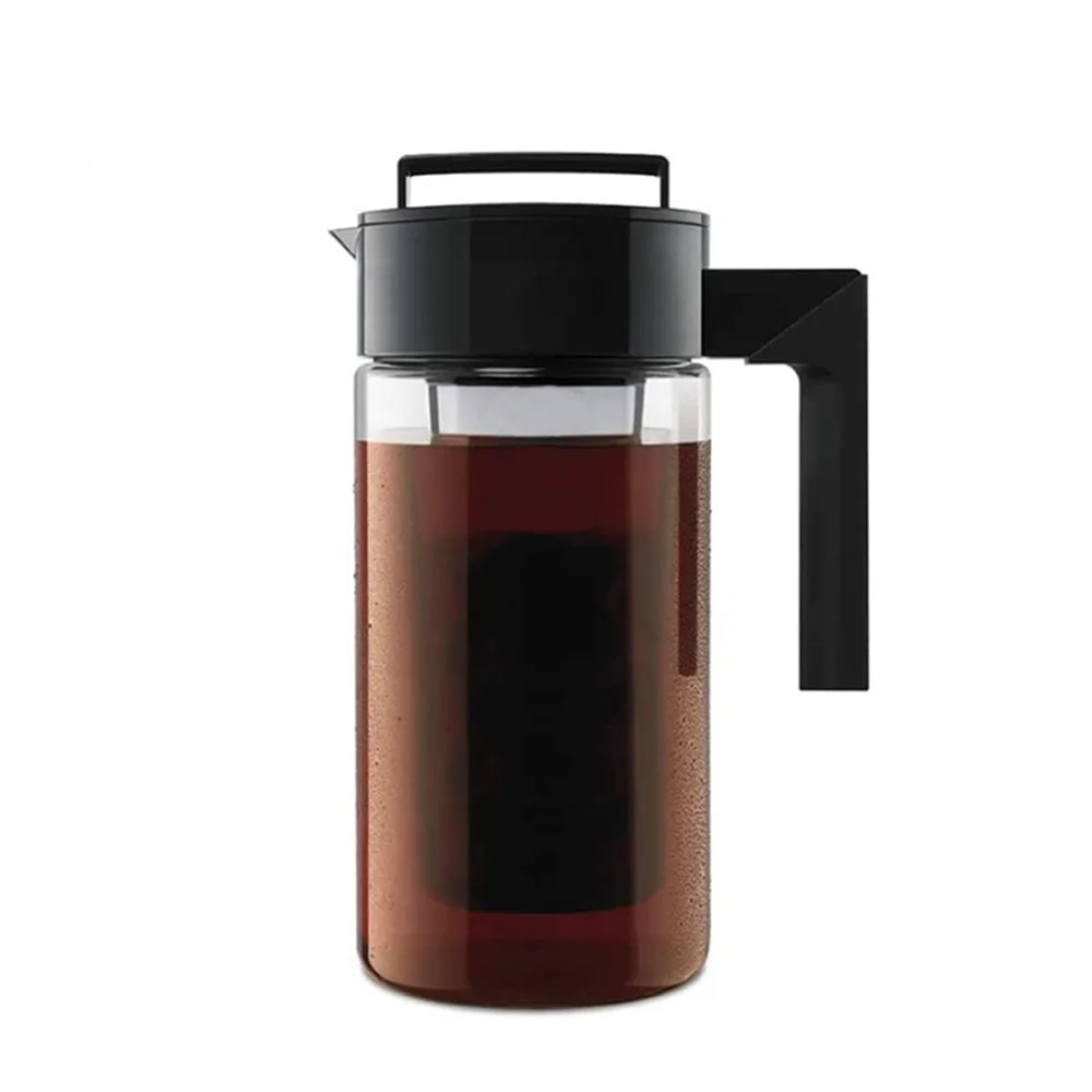 

Coldbrew Tea Pitcher With Lid Hot And Iced Coffee Maker Jar Mesh Filter Kitchen Accessories Tritan Cold Brew Coffee Maker Pot 03