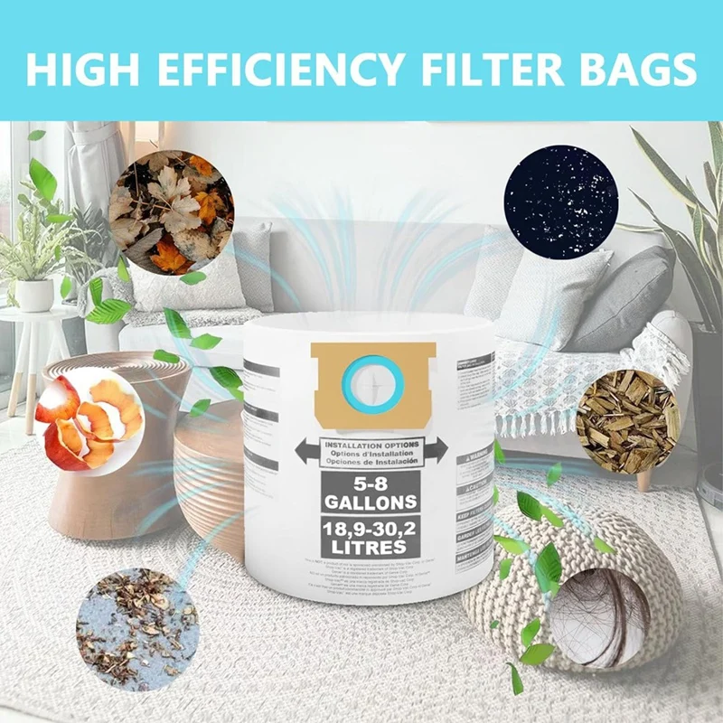 Мешки для пыли магазина в переменном токе 5-8 галлонов вакуумные тип E/H 90661 906-61 9066100