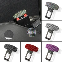 bling crystal car safety buckle extension silencer extender clasp insert plug clip car accessories interior for women