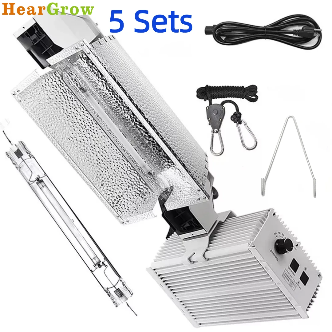 HearGrow 5 шт. HPS 1000 Вт лампы для выращивания растений комнатные тепличные палатки с регулируемой яркостью лампа для роста цветов