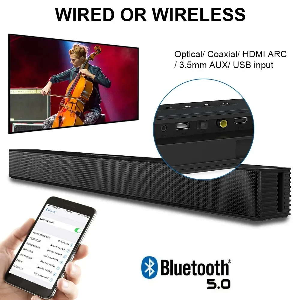 Беспроводная звуковая панель Bluetooth проводной беспроводной динамик объемного