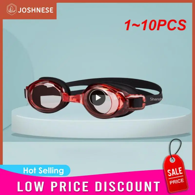 

1~10PCS To -9.0 Myopia Swimming Glasses Prescription Waterproof Anti-fog Swim Eyewear Silicone Diopter Diving Goggles Adults