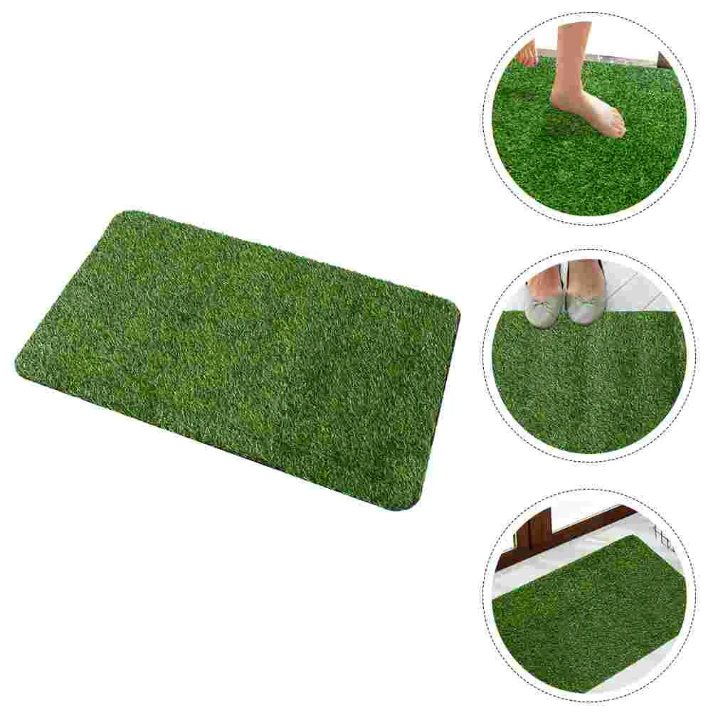 

Door Mat Entryway Scraper Decorative Lawn Rug Rugs House Welcome Floor Front Green Turf Indoor Carpet Mats Outdoor Fake Grass