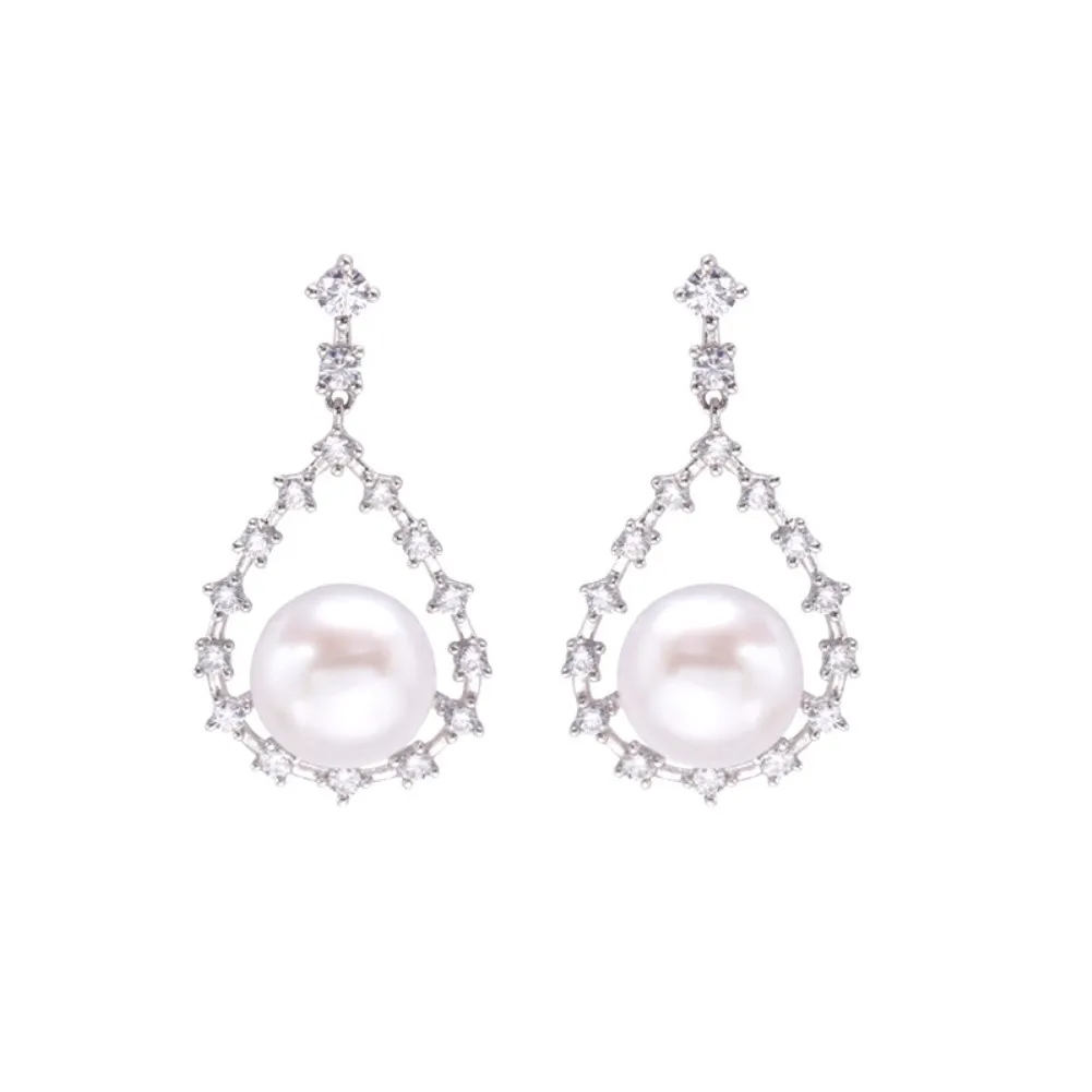 

Wisps of Air Design Women's New Fashion Premium Sense Pearl Earrings 925 Sterling Silver Earrings To Give Girlfriend Gifts