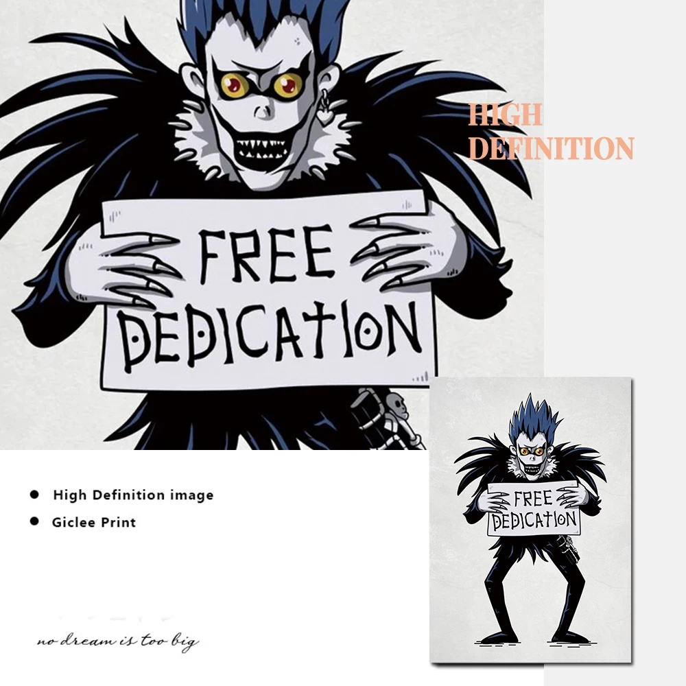 Картинка на холсте с рисунком мультяшной фигуры, держащей плакат, свободное посвящение, печать плаката с забавным буддийским монахом на стену.