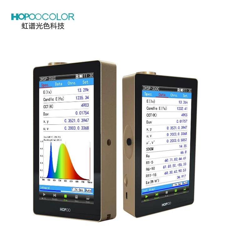 Портативный спектрометр OHSP350C 380-780nm CCT CRI Lux тестер измеритель длины волны
