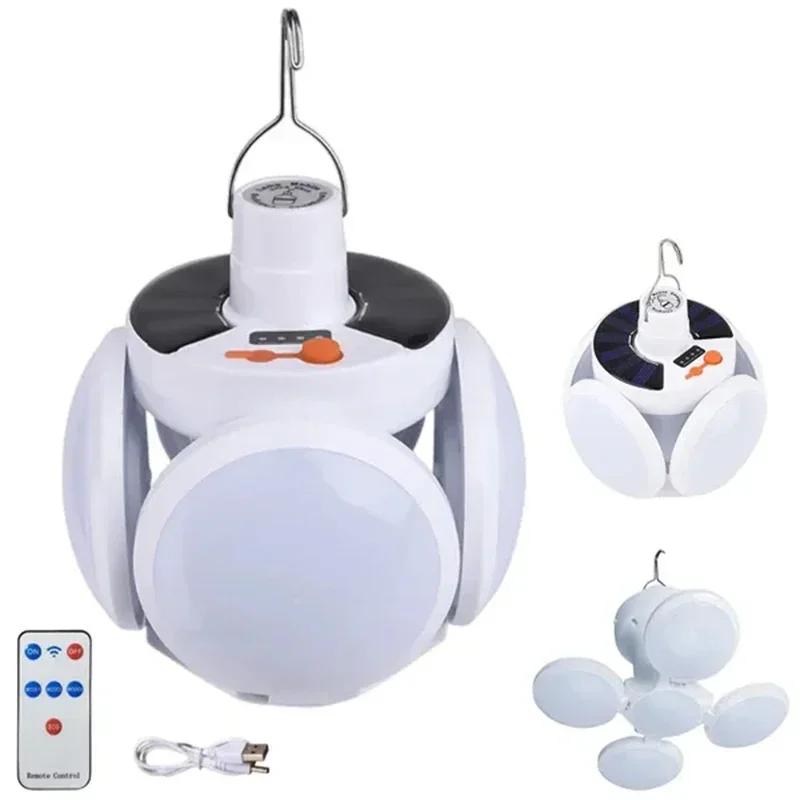 

Складной уличный светильник на солнечной батарее, портативный светодиодный фонарь с зарядкой от USB для поиска, освещение для кемпинга, аварийная лампа для отключения питания