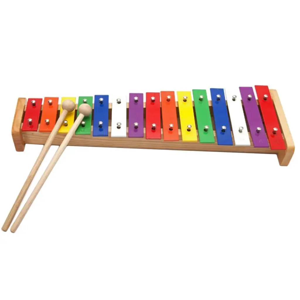 

15 примечаний, алюминиевая пластина, многоцветные игрушки для пианино, ксилофон, Детские Подарочные игрушки
