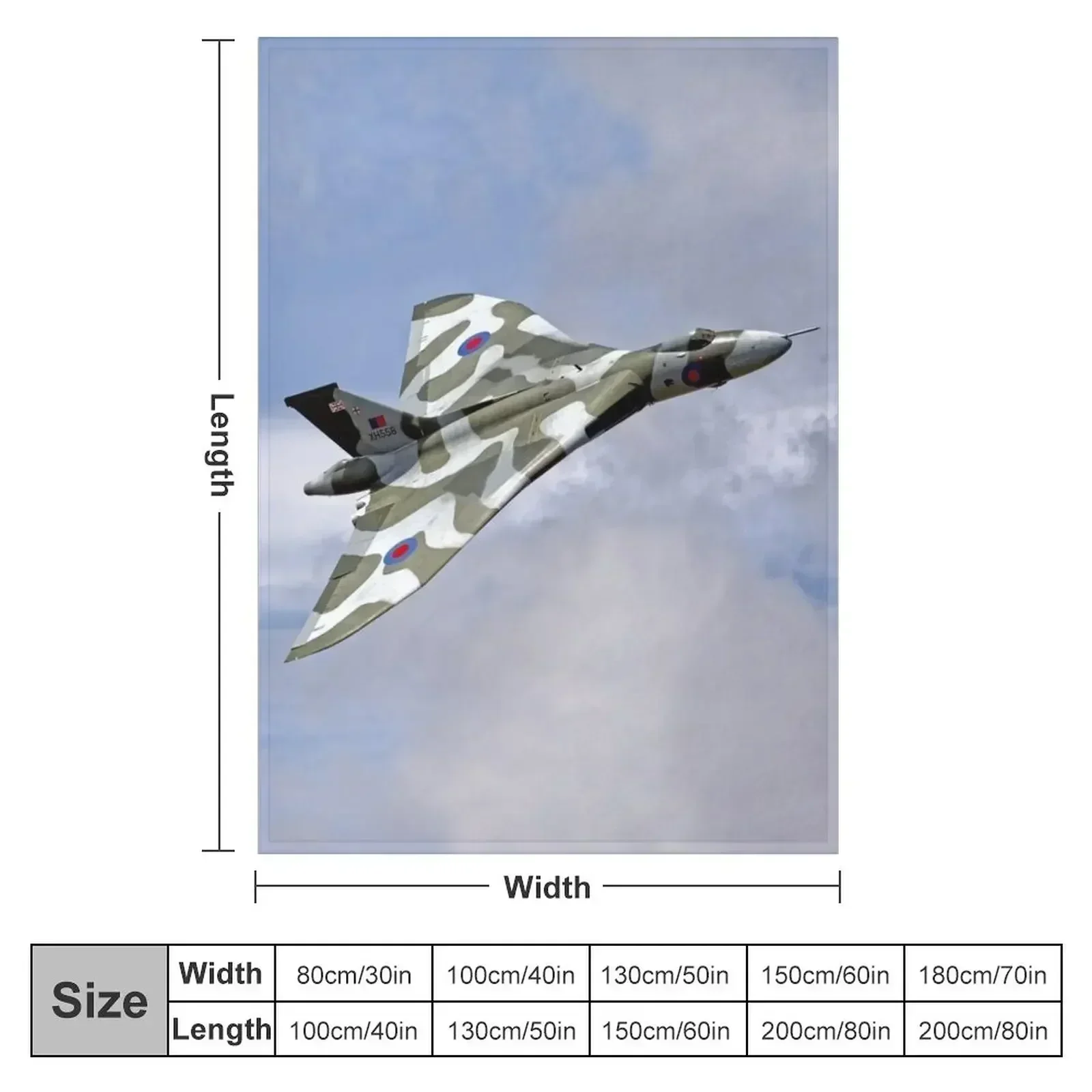 Фото Плед Avro Vulcan B2XH558 Spirit of Great Britain, многофункциональное теплое одеяло для гостиной и спальни №2