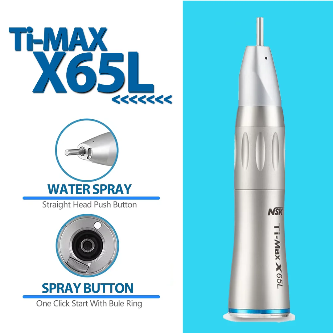 NSK Ti-MAX X65L Низкоскоростной наконечник Стоматологический 1:1 Привод Оптический
