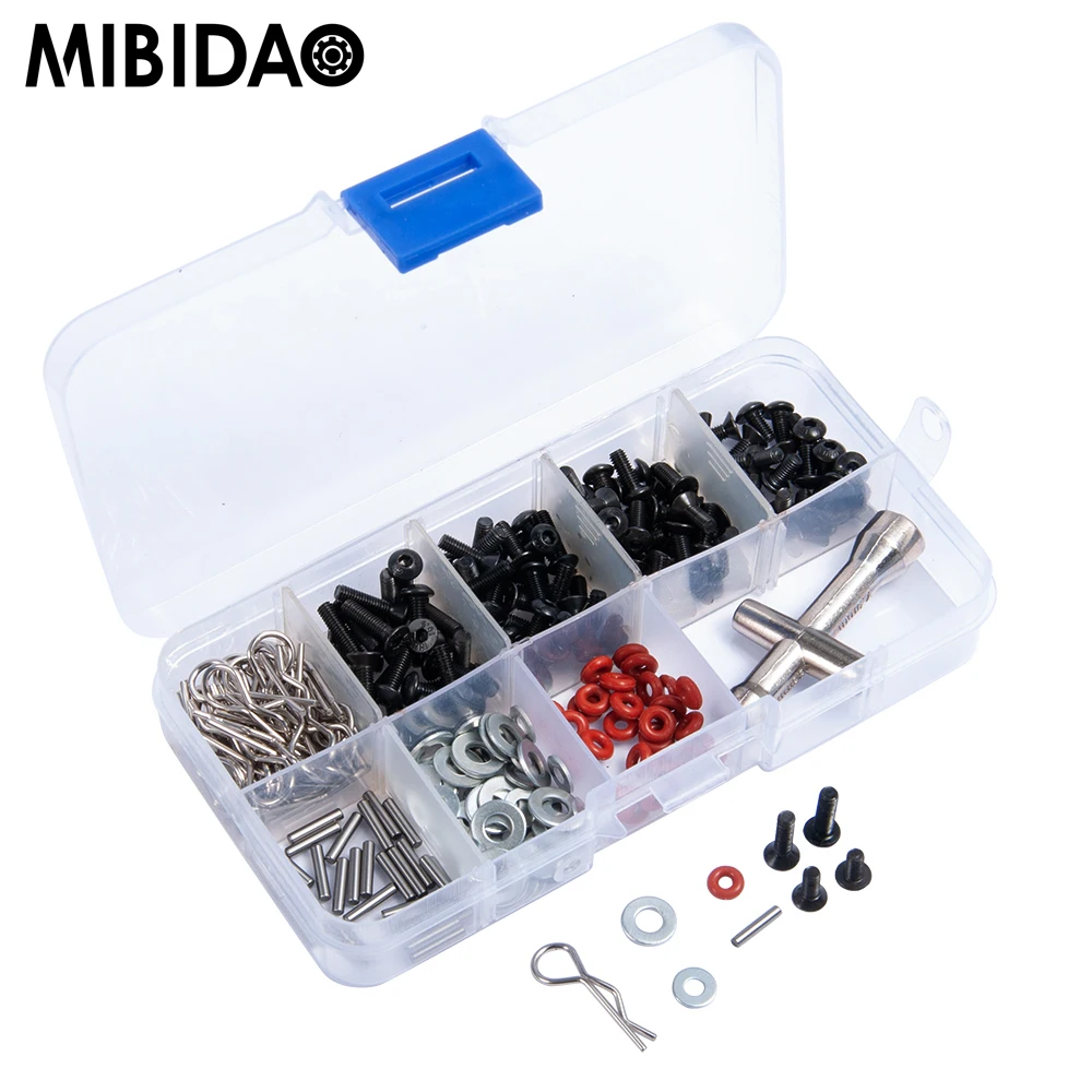 

Mibidao 270 шт./компл. Инструменты для ремонта радиоуправляемых автомобилей со стандартным комплектом для HSP Axial SCX10 Traxxas TRX4 1/10 Запчасти для радиоуправляемых автомобилей